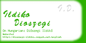 ildiko dioszegi business card